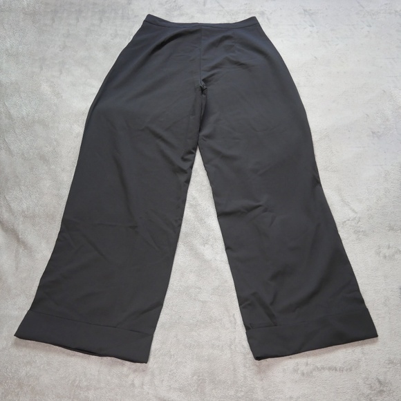 Jeaamksser Womens XL High Waisted Black Pleated Trousers Straight Leg Pants NWOT - Picture 5 of 12